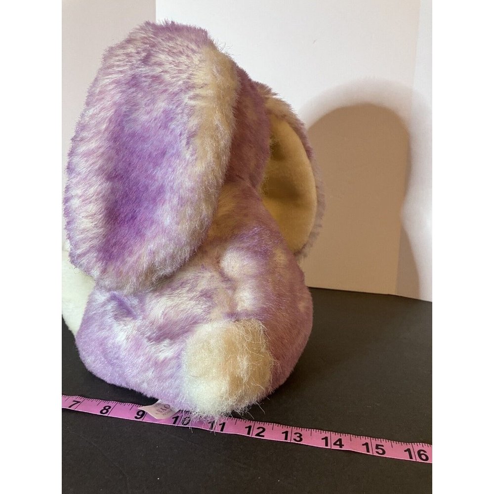 VTG T L Toys Frosted Lavender Easter Bunny Soft Plush Stuffed Leather Feet Nose - Picture 10 of 16